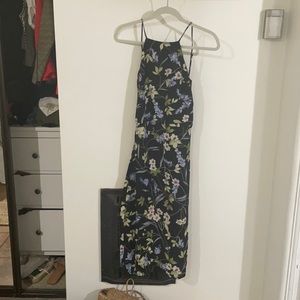 Vintage Reformation Floral Open Back Dress Small
